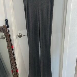 NWT FAVORITE DAUGHTER XL STORM CLOUD gray pockets Ribbed Knit Flare Pants $198